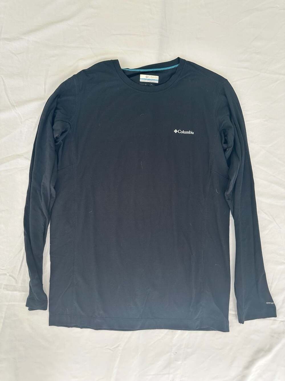 Columbia Omni-Wick Long Sleeve Crew Shirt Size M Black